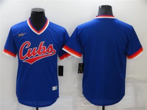 Chicago Cubs Blank Blue Cooperstown Collection Cool Base Jersey
