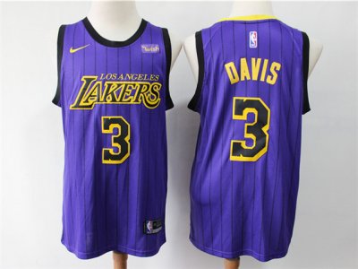 Los Angeles Lakers #3 Anthony Davis Purple City Edition Swingman Jersey