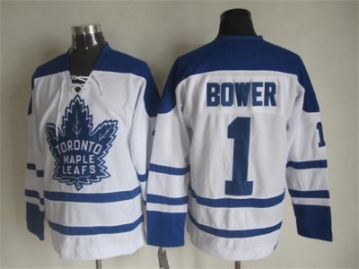 Toronto Maple Leafs #1 Johnny Bower 1964 CCM Vintage White Jersey