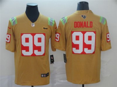 Los Angeles Rams #99 Aaron Donald Gold City Edition Limited Jersey