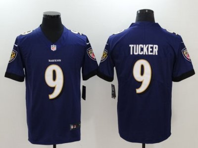 Baltimore Ravens #9 Justin Tucker Purple Vapor Limited Jersey