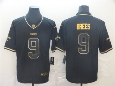 New Orleans Saints #9 Drew Brees Black Gold Vapor Untouchable Limited Jersey