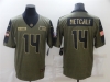 Seattle Seahawks #14 DK Metcalf 2021 Olive Salute To Service Limited Jersey