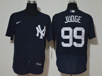 New York Yankees #99 Aaron Judge Dark Blue Flex Base Jersey