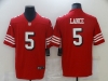 San Francisco 49ers #5 Trey Lance Red Color Rush Limited Jersey
