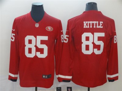 San Francisco 49ers #85 George Kittle Therma Long Sleeve Jersey