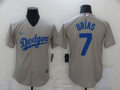 Los Angeles Dodgers #7 Julio Urias Gray Cool Base Jersey