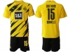 20/21 Borussia Dortmund #15 Mats Hummels Home Yellow Short Sleeve Soccer Jersey