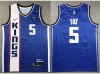 Sacramento Kings #5 De'Aaron Fox 2023-24 Blue City Edition Swingman Jersey