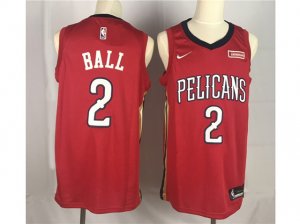 New Orleans Pelicans #2 Lonzo Ball Red Swingman Jersey