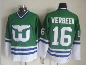 Hartford Whalers #16 Pat Verbeek 1989 Vintage CCM Green Jersey
