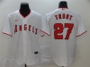 Los Angeles Angels #27 Mike Trout White 2020 Cool Base Jersey