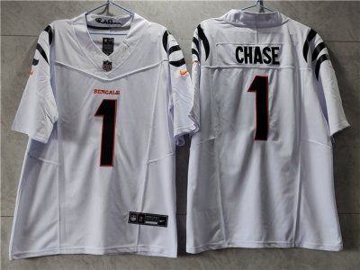 Cincinnati Bengals #1 Ja'Marr Chase White Vapor F.U.S.E. Limited Jersey