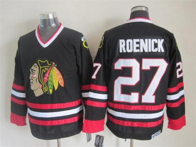 Chicago Blackhawks #27 Jeremy Roenick CCM Vintage Black Jersey