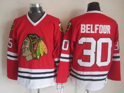 Chicago Blackhawks #30 Ed Belfour CCM Vintage Red Jersey