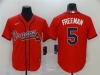 Atlanta Braves #5 Freddie Freeman Red Cool Base Jersey