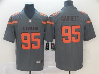 Cleveland Browns #95 Myles Garrett Gray Inverted Limited Jersey