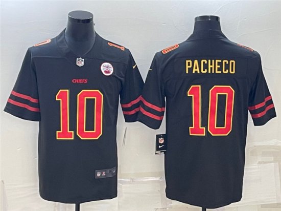 Kansas City Chiefs #10 Isaih Pacheco Black Gold Vapor Limited Jersey