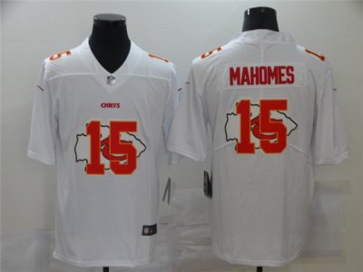 Kansas City Chiefs #15 Patrick Mahomes White Shadow Logo Limited Jersey