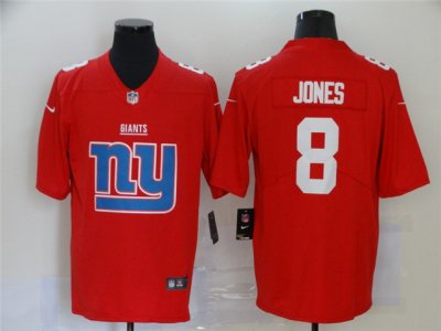 New York Giants #8 Daniel Jones Red Team Big Logo Vapor Limited Jersey