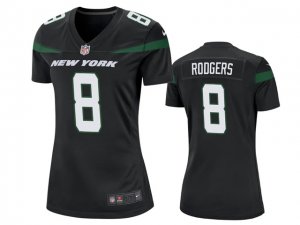 Womens New York Jets #8 Aaron Rodgers Black Vapor Limited Jersey