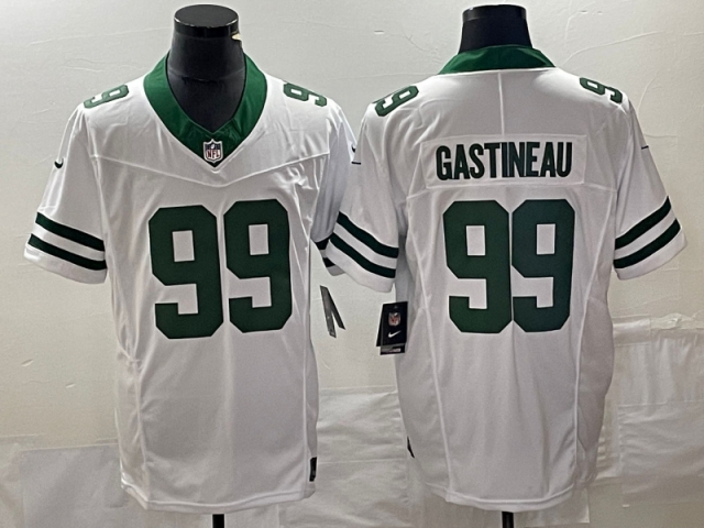 New York Jets #99 Mark Gastineau White Legacy Vapor F.U.S.E. Limited Jersey - Click Image to Close