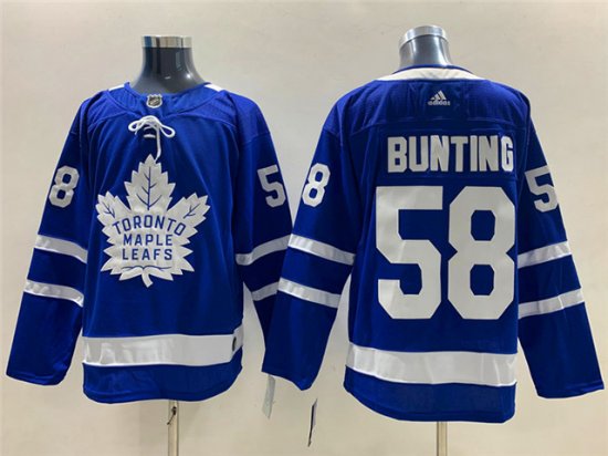 Toronto Maple Leafs #58 Michael Bunting Blue Jersey
