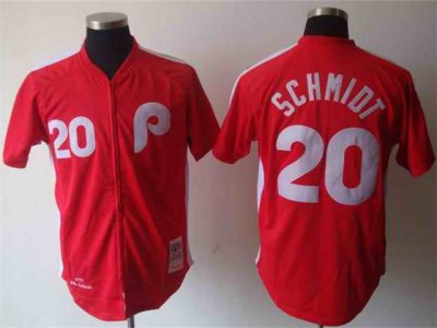 Philadelphia Phillies #20 Mike Schmidt Throwback Red Jersey