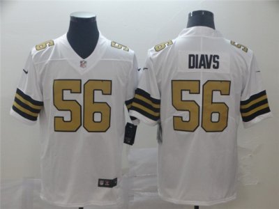 New Orleans Saints #56 Demario Davis White Color Rush Limited Jersey