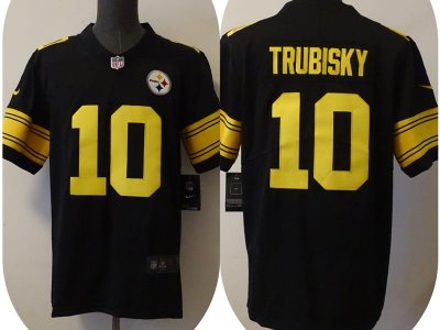 Pittsburgh Steelers #10 Mitchell Trubisky Black Color Rush Vapor Limited Jersey