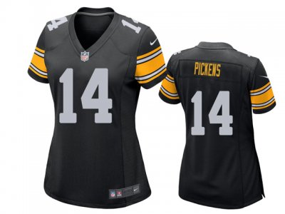 Women's Pittsburgh Steelers #14 George Pickens Black Vapor Limited Jersey