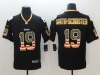 Pittsburgh Steelers #19 JuJu Smith-Schuster Black USA Flag Fashion Limited Jersey