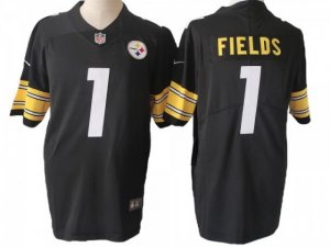 Pittsburgh Steelers #1 Justin Fields Black Vapor Limited Jersey