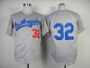 Los Angeles Dodgers #32 Sandy Koufax 1963 Throwback Gray Jersey