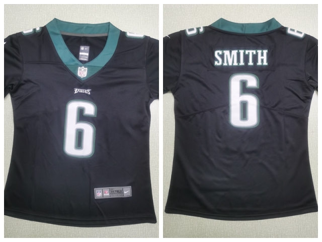 Women's Philadelphia Eagles #6 DeVonta Smith Black Vapor Limited Jersey - Click Image to Close