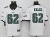 Philadelphia Eagles #62 Jason Kelce White Vapor Limited Jersey