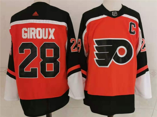 Philadelphia Flyers #28 Claude Giroux Orange 2021 Reverse Retro Jersey - Click Image to Close