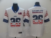 New York Giants #26 Saquon Barkley White Retro Usa Flag Vapor Limited Jersey
