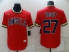 Los Angeles Angels #27 Mike Trout Red Cooperstown Collection Cool Base Jersey