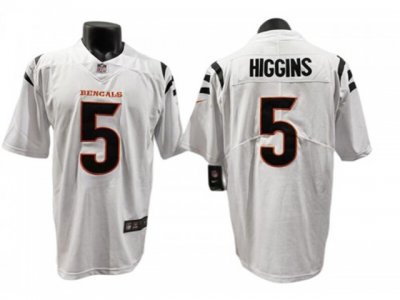 Cincinnati Bengals #5 Tee Higgins White Vapor Limited Jersey