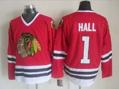 Chicago Blackhawks #1 Glenn Hall CCM Vintage Red Jersey