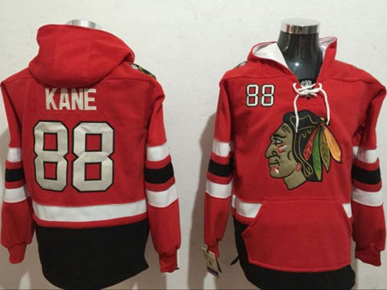 Chicago Blackhawks #88 Patrick Kane Red One Front Pocket Hoodie Jersey