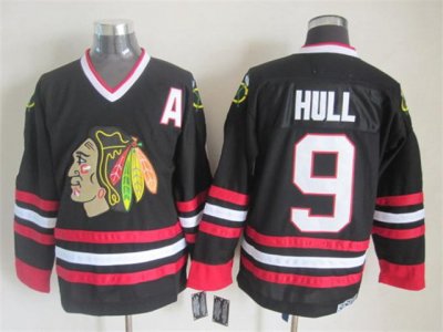 Chicago Blackhawks #9 Bobby Hull CCM Vintage Black Jersey