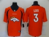 Denver Broncos #3 Russell Wilson Orange Team Big Logo Vapor Limited Jersey