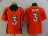 Women's Denver Broncos #3 Russell Wilson Orange Vapor Limited Jersey