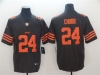 Cleveland Browns #24 Nick Chubb Brown Color Rush Limited Jersey