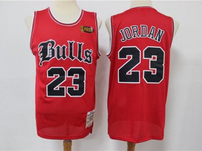 Chicago Bulls #23 Michael Jordan Red Old English Faded Limited Edition Jersey