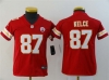 Youth Kansas City Chiefs #87 Travis Kelce Red Vapor Limited Jersey