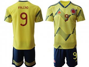 National Colombia #9 Falcao Home Yellow 2019/20 Soccer Jersey