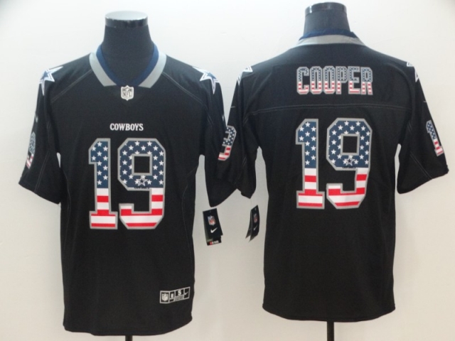 Dallas Cowboys #19 Amari Cooper Black USA Flag Fashion Limited Jersey - Click Image to Close
